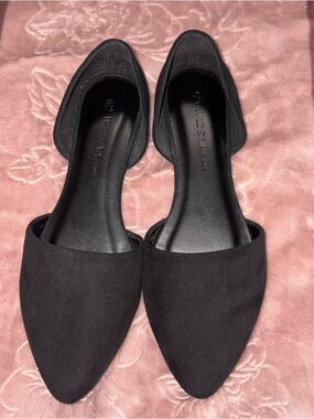 Wild Diva Black Pointed Flats